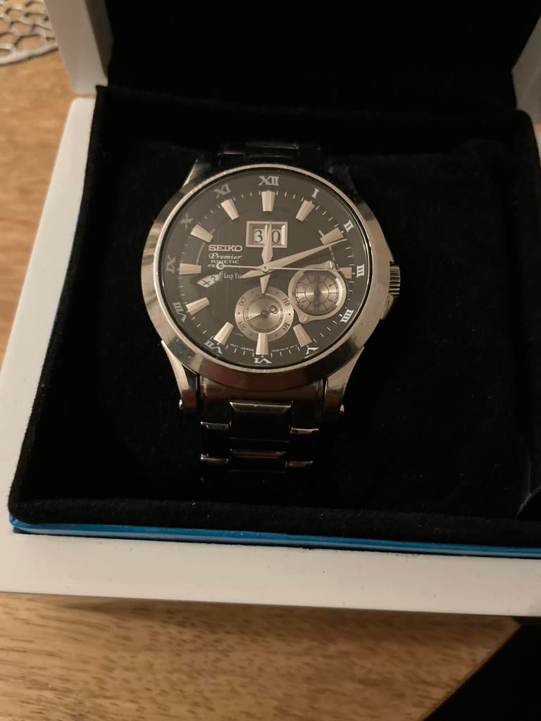 Seiko Premier Kinetic Perpetual Herenhorlog, Sieraden, Tassen en Uiterlijk, Horloges | Heren, Ophalen of Verzenden, Gebruikt, Staal