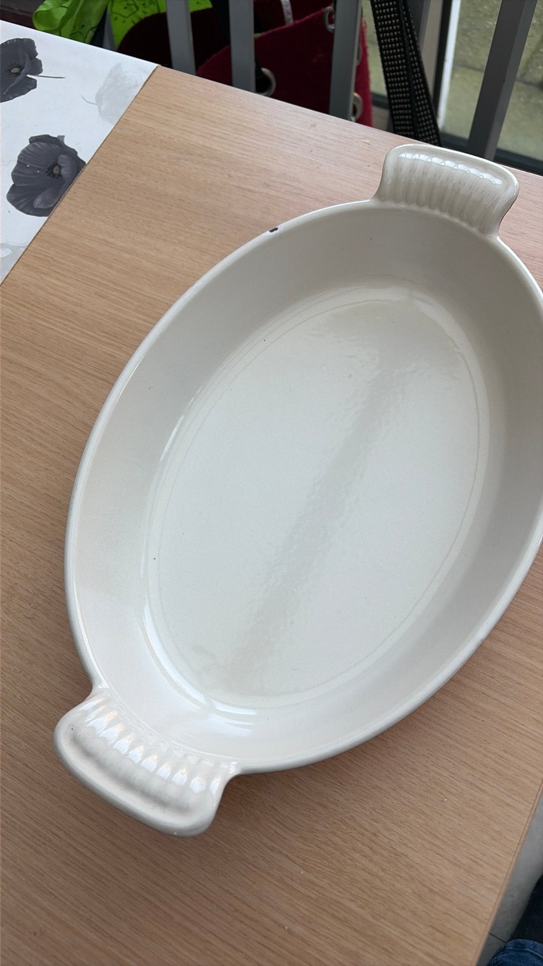 Le Creuset gietijzeren schaal 28 cm, Ophalen of Verzenden, Zo goed als nieuw