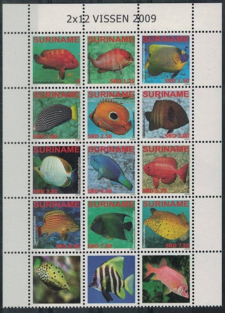 B1002 Suriname 1616/27 postfris Dieren / Vissen, Verzenden, Postfris