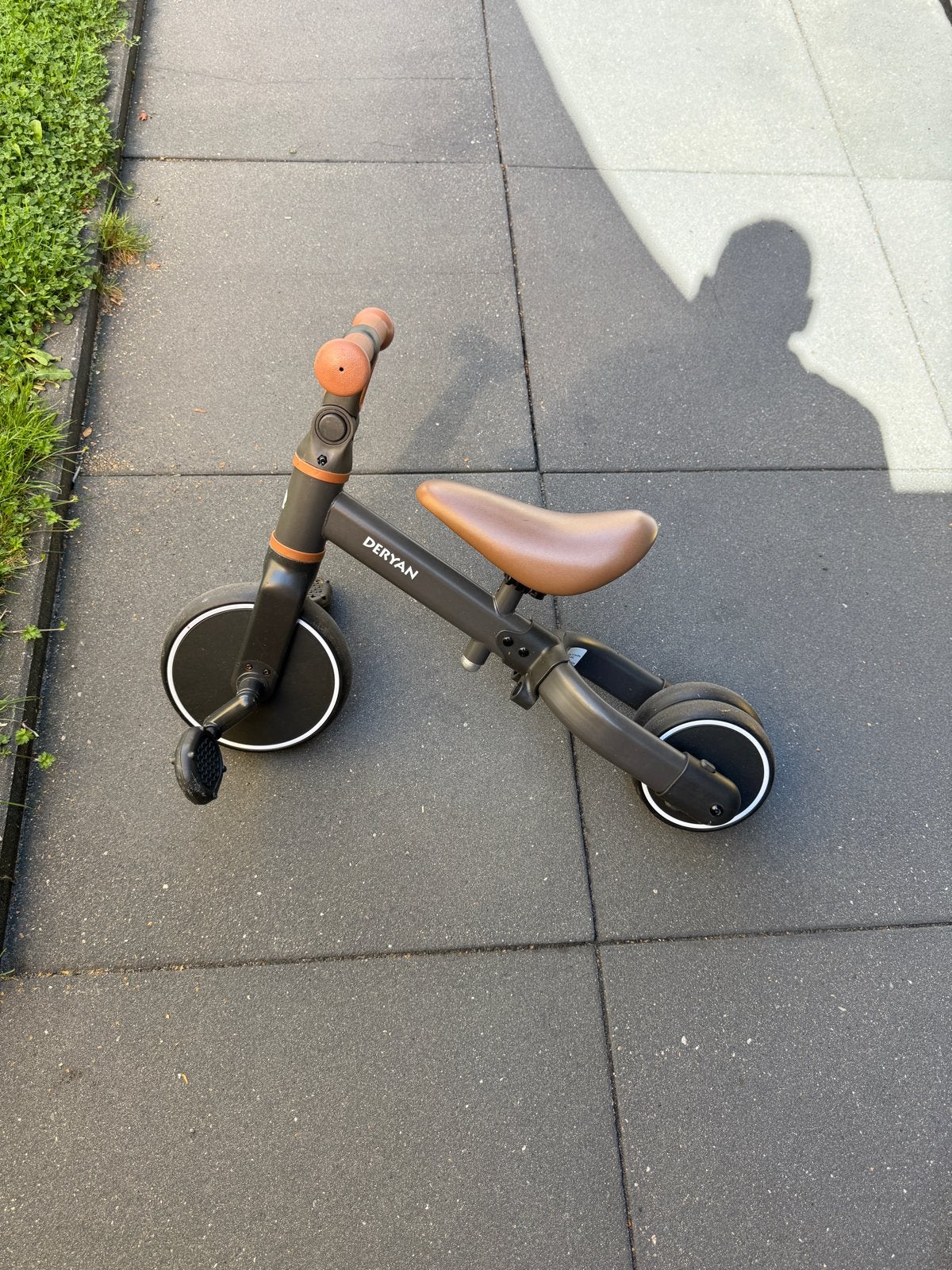 DERYAN 4-in-1 Driewieler/Loopfiets voor Peuters, Ophalen, Zo goed als nieuw, Verstelbare zitting