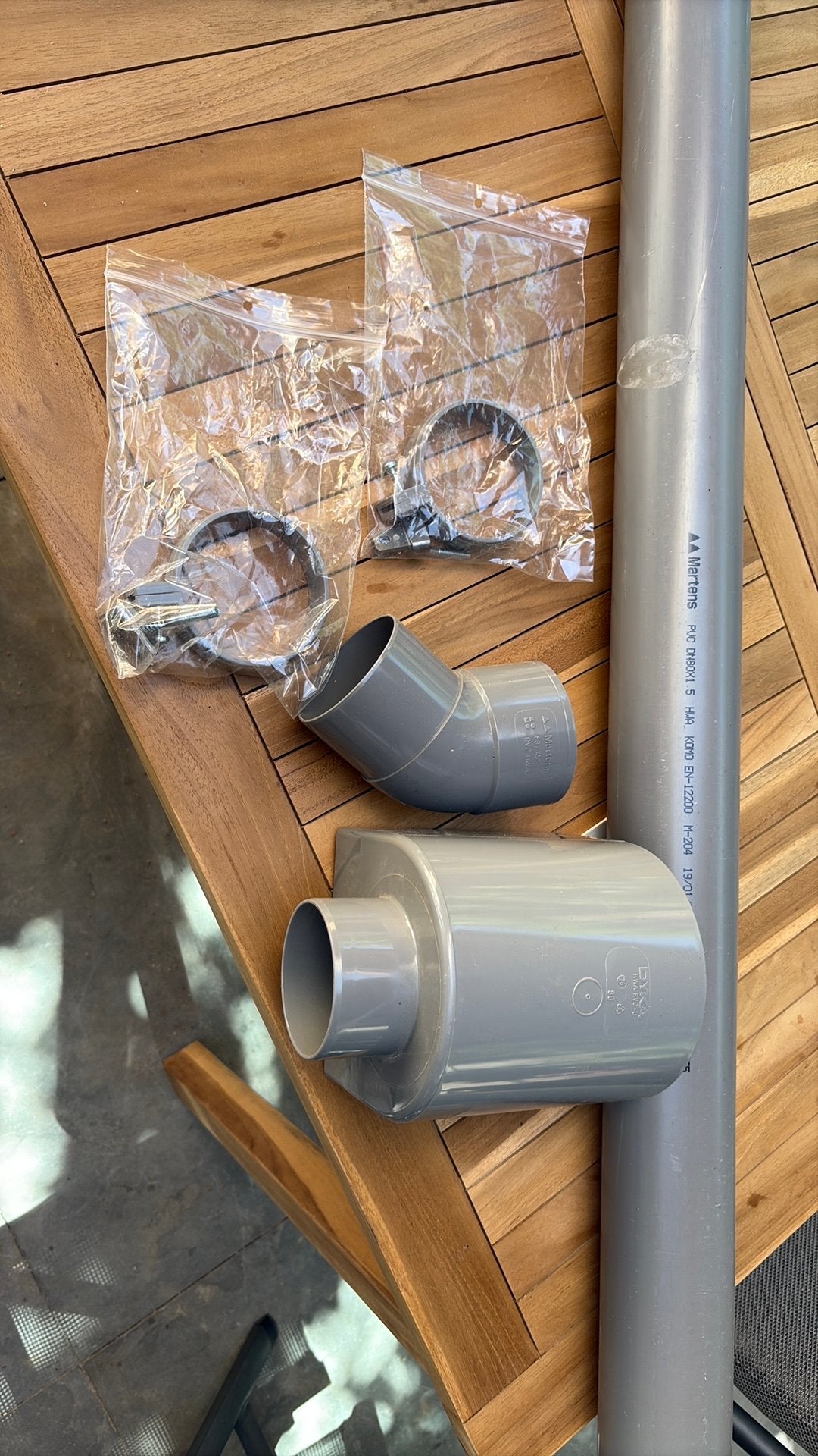 Hemelwaterafvoer Set NIEUW! 80mm, 2,77lang Regenpijp, Ophalen, Afvoer, Pvc, 2 tot 4 meter