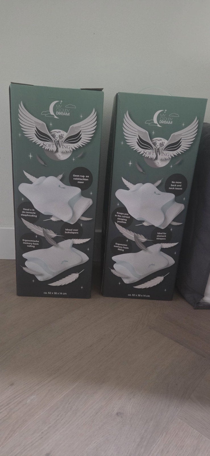 Twee hoofdkussens nieuw!!!, Eenpersoons, Wit, Nieuw, Ophalen of Verzenden