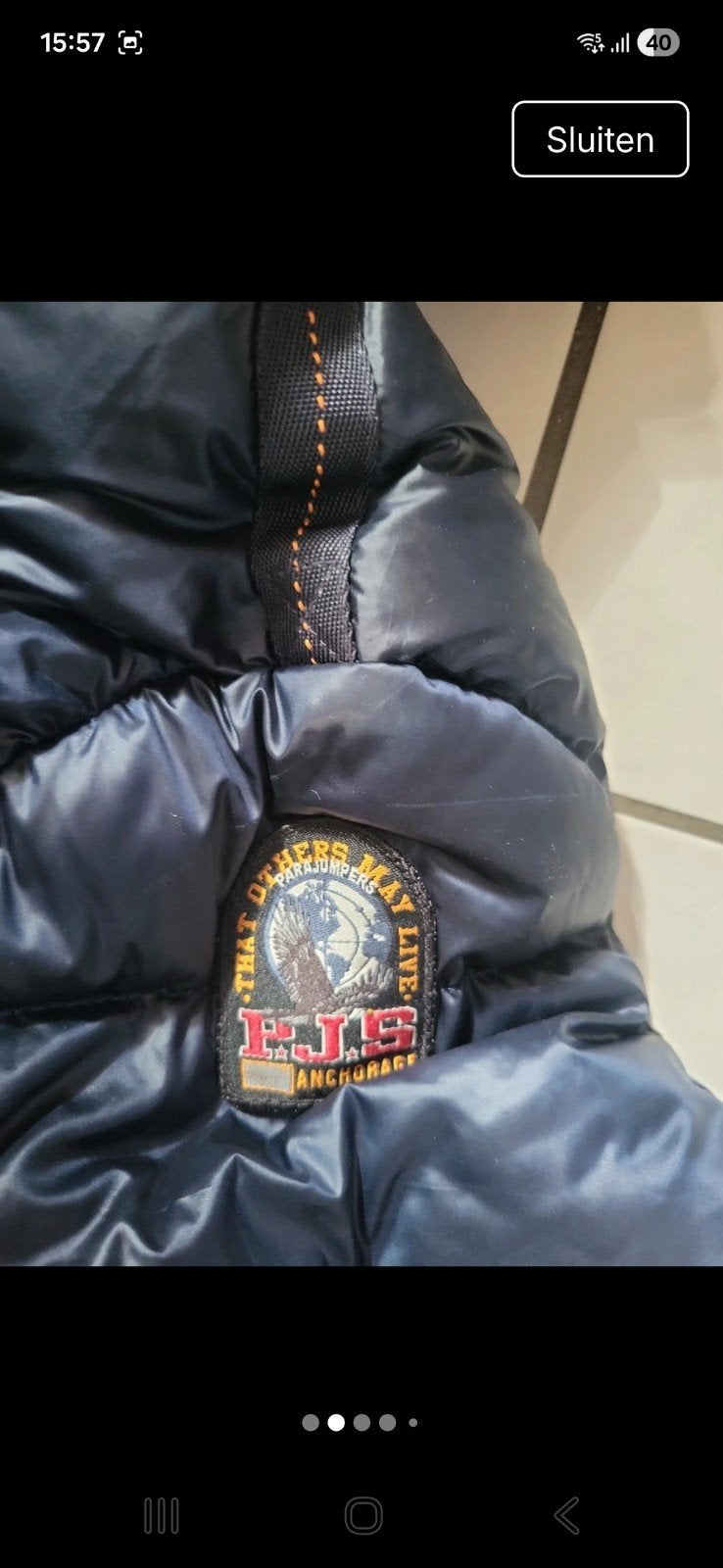 Parajumpers Sheen Puffer Jas - Maat Y-L (S), Blauw, Zo goed als nieuw, Maat 36 (S), Parajumpers