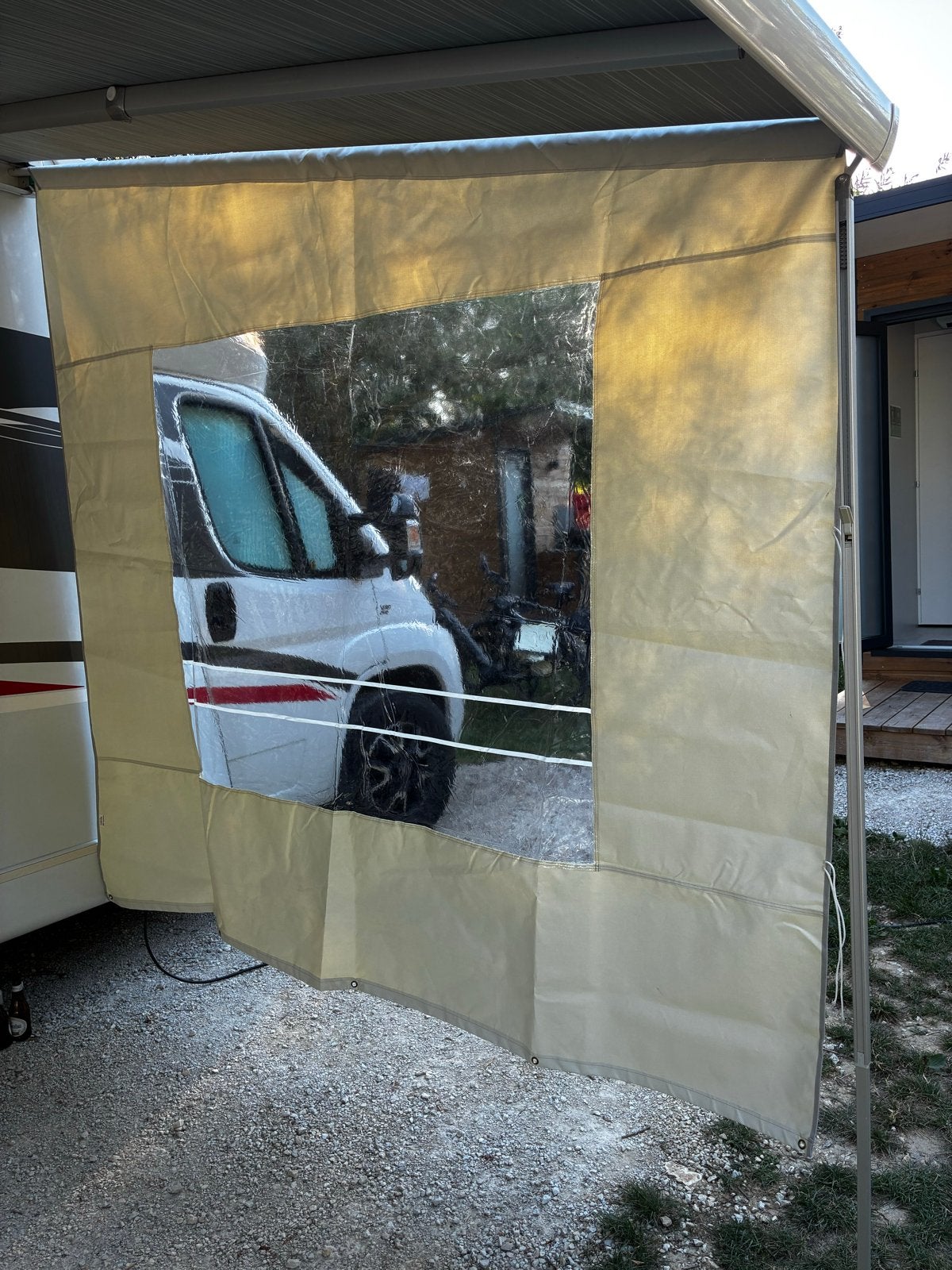 2 Zijwanden voor camper of caravan luifel zie maten in tekst, Ophalen, Gebruikt