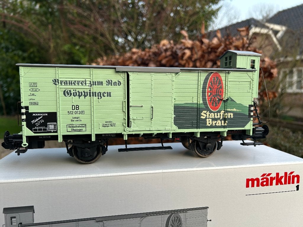 Marklin Spoor 1 58958 OVP Museumwagen 2014 Staufen Brau, Wisselstroom, Ophalen of Verzenden, Märklin, Nieuw