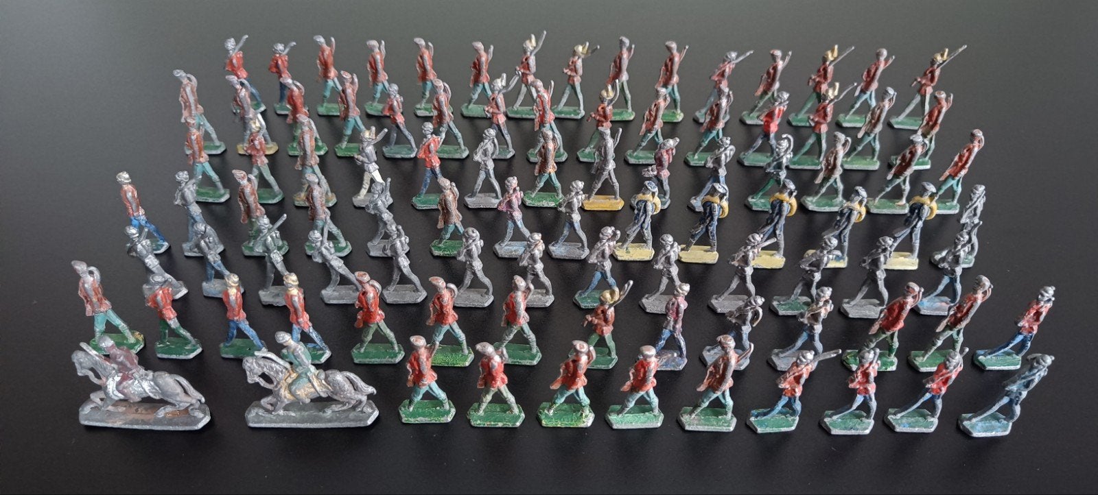 Vintage metalen miniatuur soldaten., Antiek en Kunst, Antiek | Speelgoed, Ophalen of Verzenden