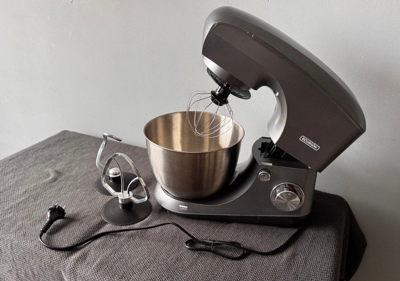 BOURGINI Trendy Kitchen Chef Keukenmachine (Grijs - 1400W), Witgoed en Apparatuur, Keukenmixers, 4 liter of meer, Ophalen, Zo goed als nieuw