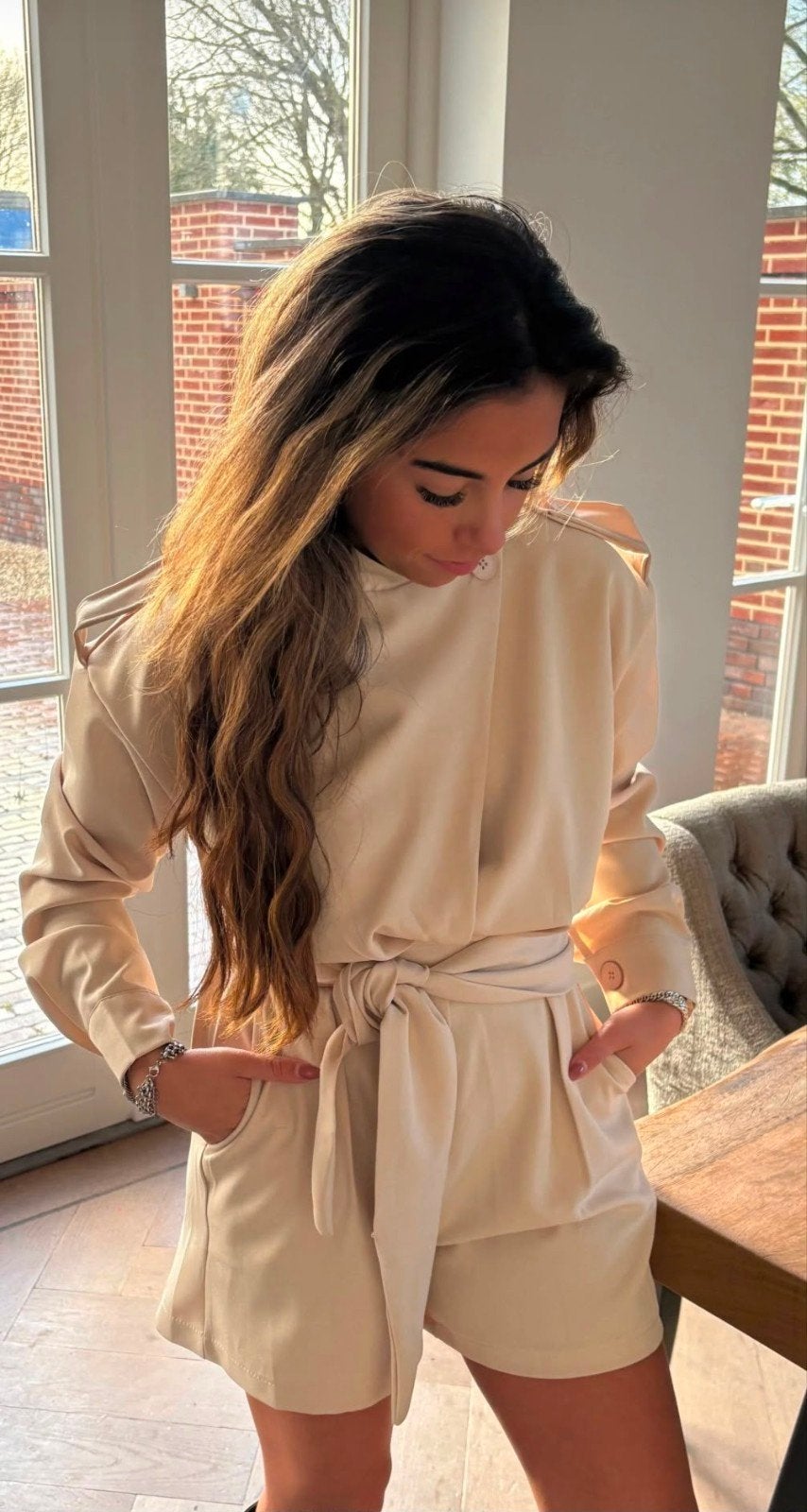 Sophie & Me Amsterdam playsuit S/M, Kleding | Dames, Sophie & Me Amsterdam, Beige, Nieuw, Ophalen of Verzenden