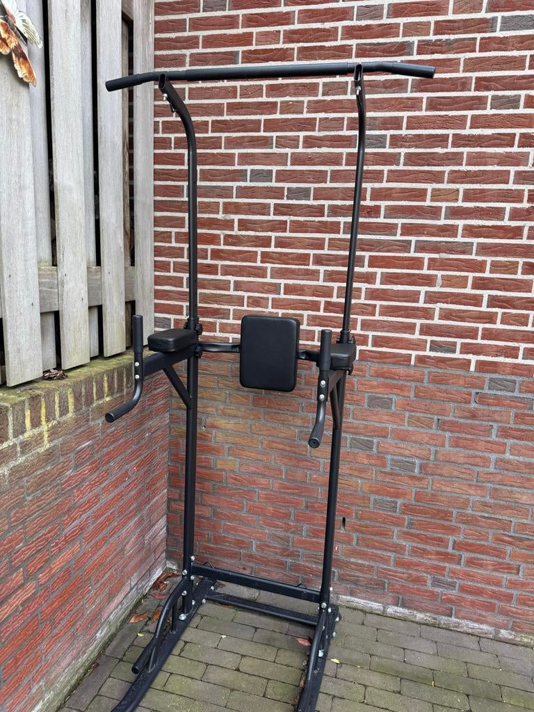 Power tower - dipstation, optrekstang voor thuis, Sport en Fitness, Ophalen, Gebruikt, Krachtstation, Armen