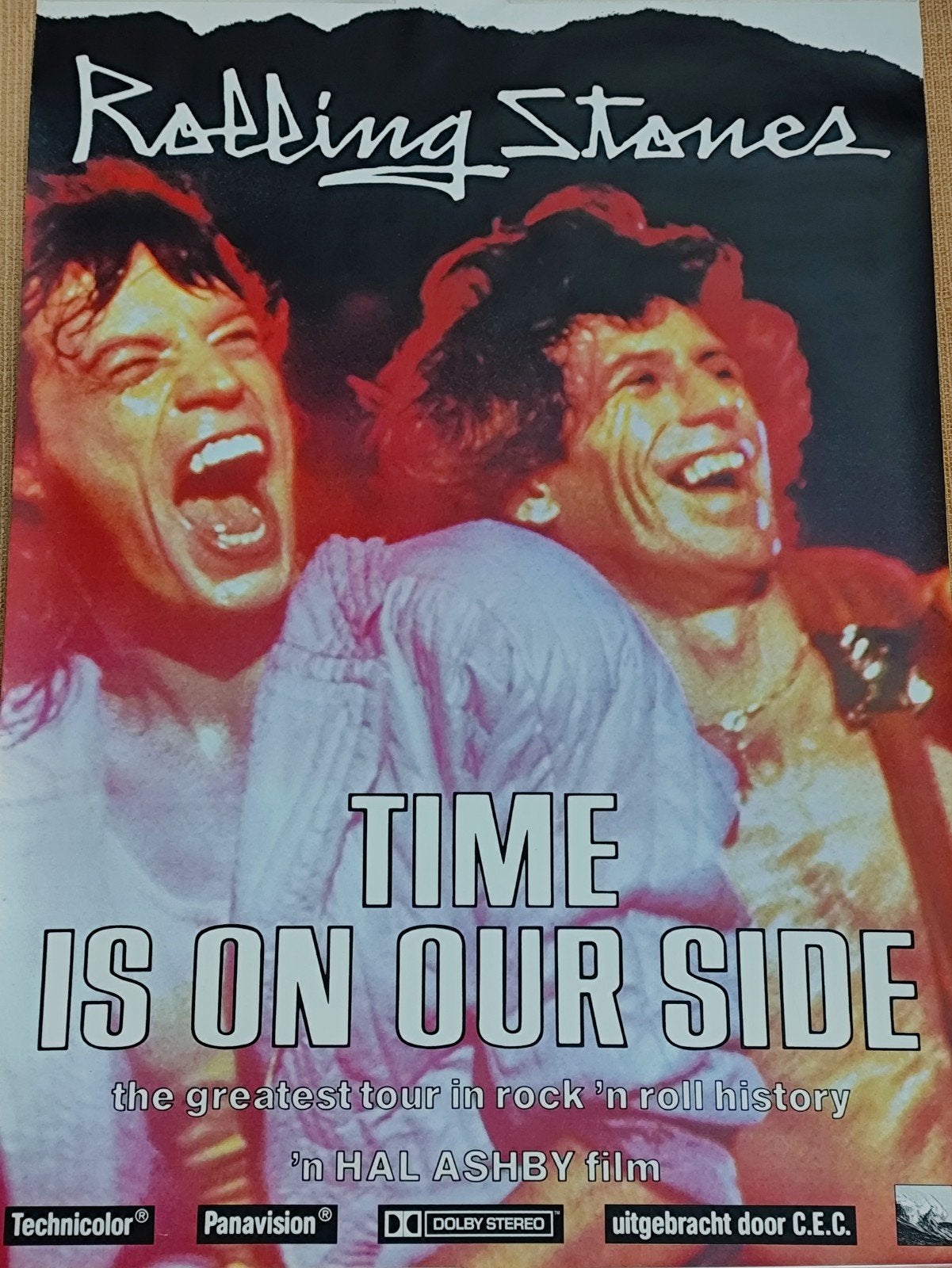 Filmposter Rolling Stones, Alle leeftijden, Ophalen of Verzenden, Gebruikt