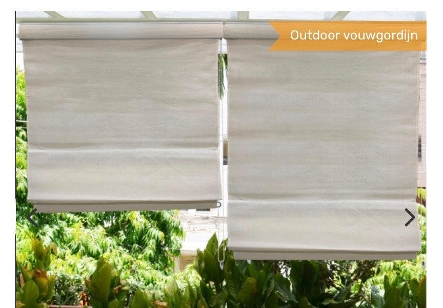 Buiten zonwering Shadow Comfort Vouwgordijnen: Grijs & Wit, Ophalen of Verzenden, Nieuw, Grijs