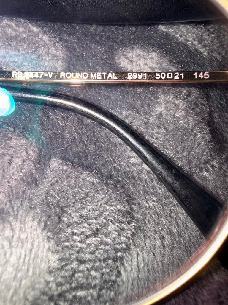 Ray-Ban 3447-V ROUND METAL 2991 bril, Zwart, Ophalen of Verzenden, Zo goed als nieuw, Ray-Ban