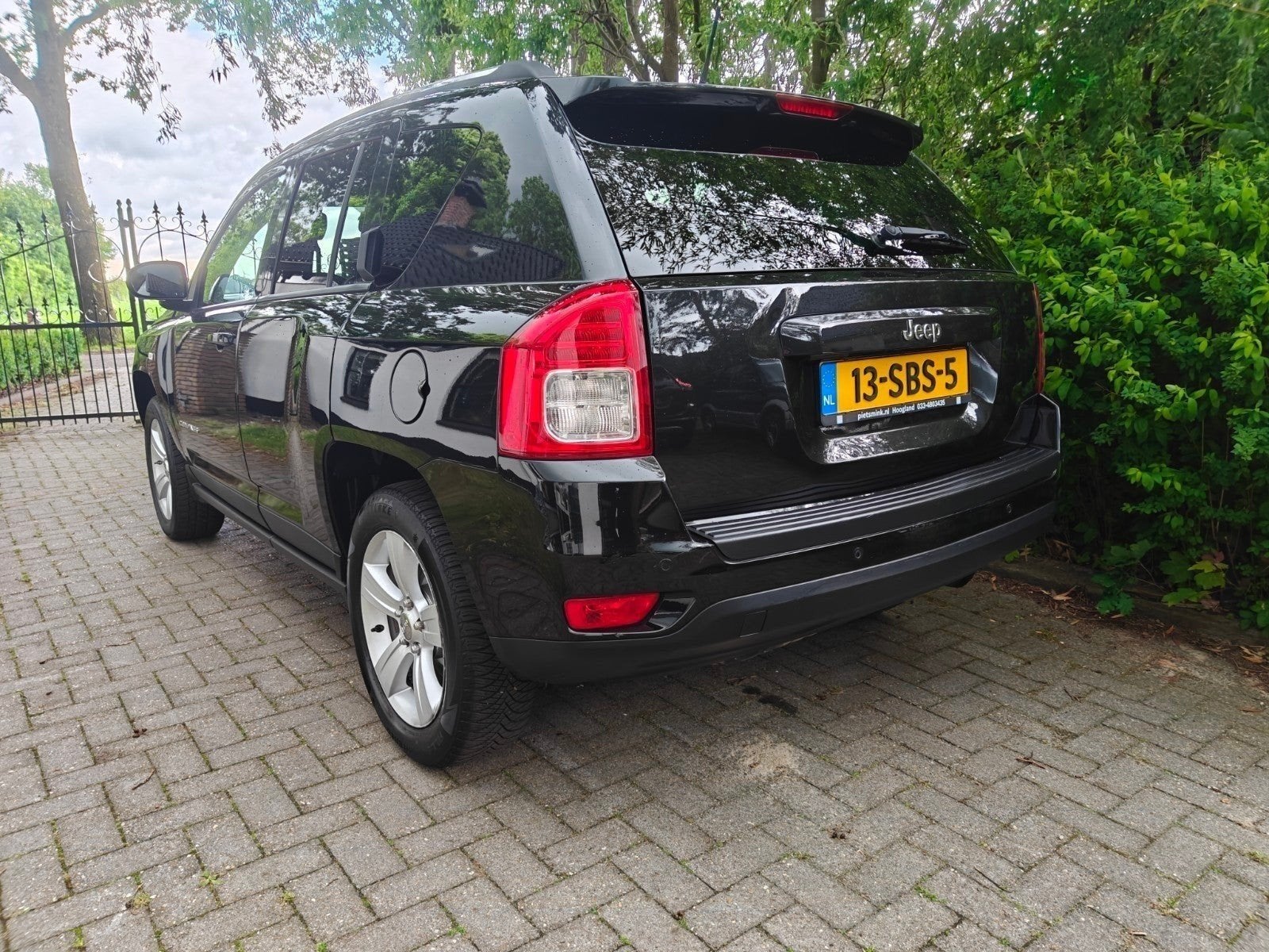 Jeep Compass 2.0 2WD 2011 Zwart, Auto's, 1998 cc, 450 kg, Zwart, Handgeschakeld