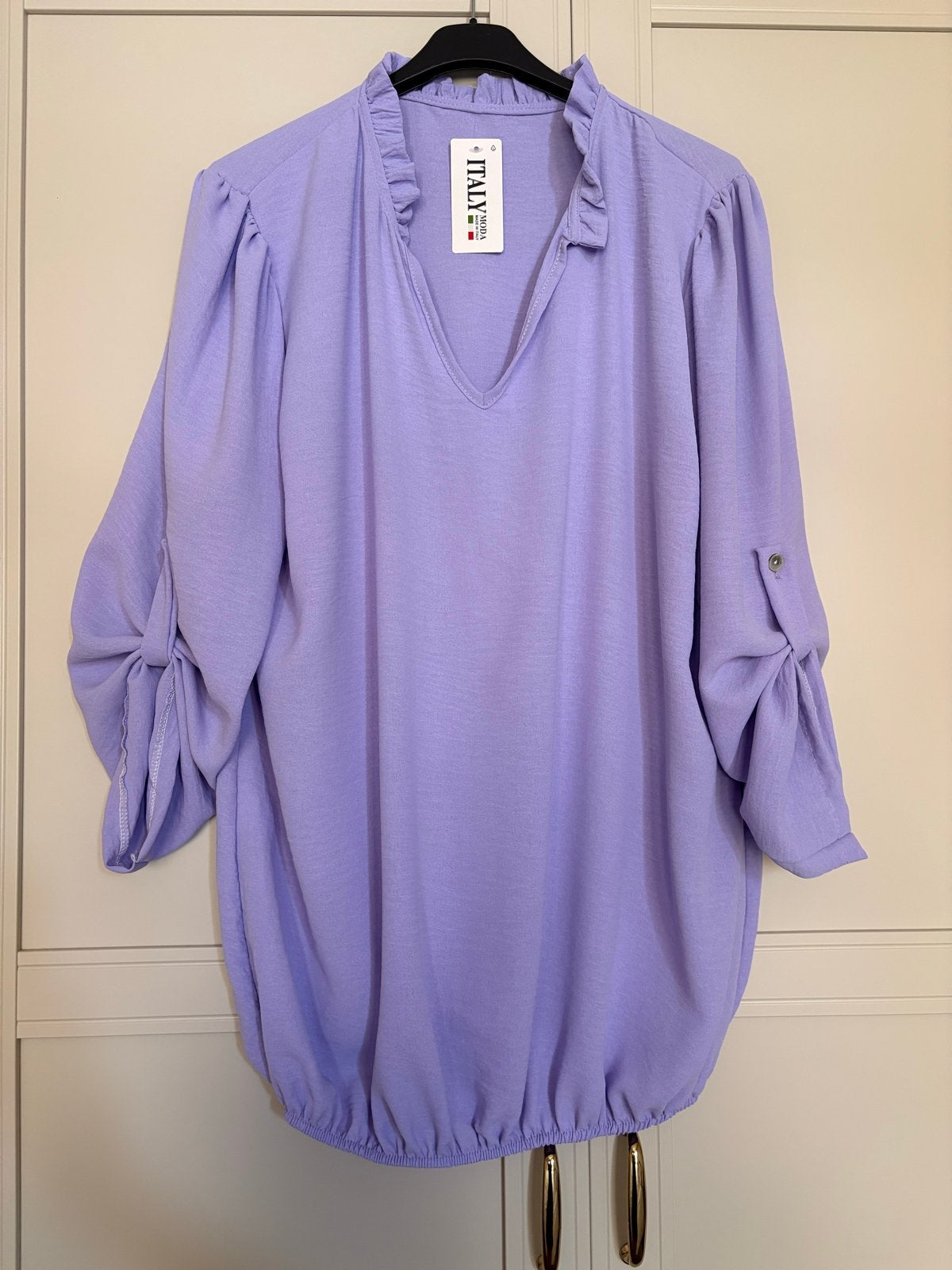 Nieuwe lila paarse dames blouse - One size (44) met stretch, Ophalen of Verzenden, Nieuw, Maat 42/44 (L), Paars