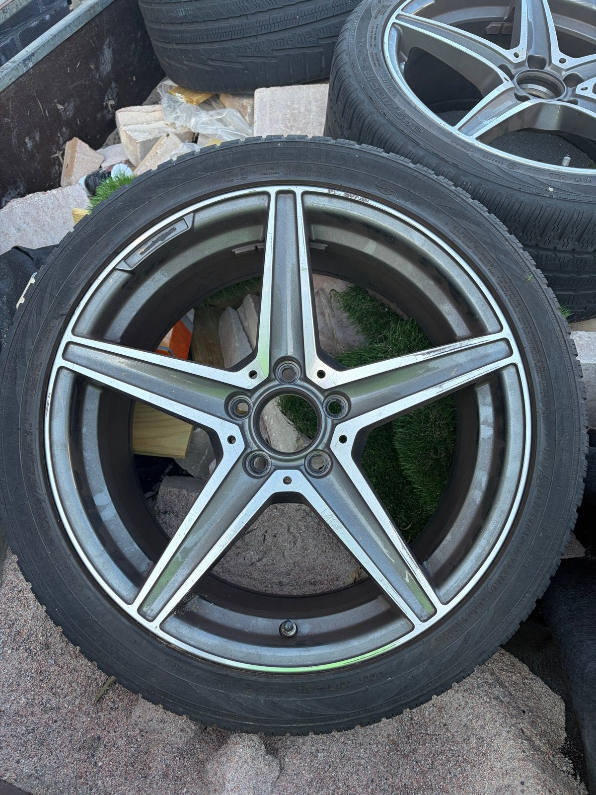 Mercedes AMG Velgen c klasse, Auto-onderdelen, Banden en Velgen, 18 inch, Banden en Velgen, Ophalen of Verzenden, Personenwagen