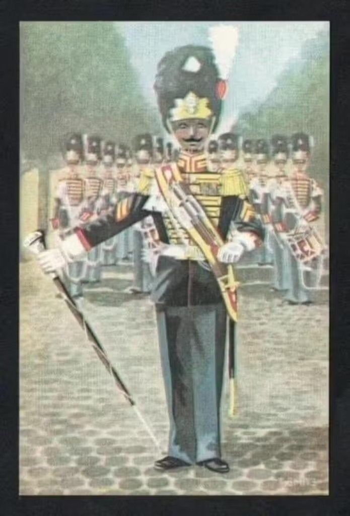 Militaire Ansichtkaart Garderegiment Grenadiers Tamboer Majo, Ophalen of Verzenden, 1940 tot 1960, Ongelopen, Ambachten of Beroep