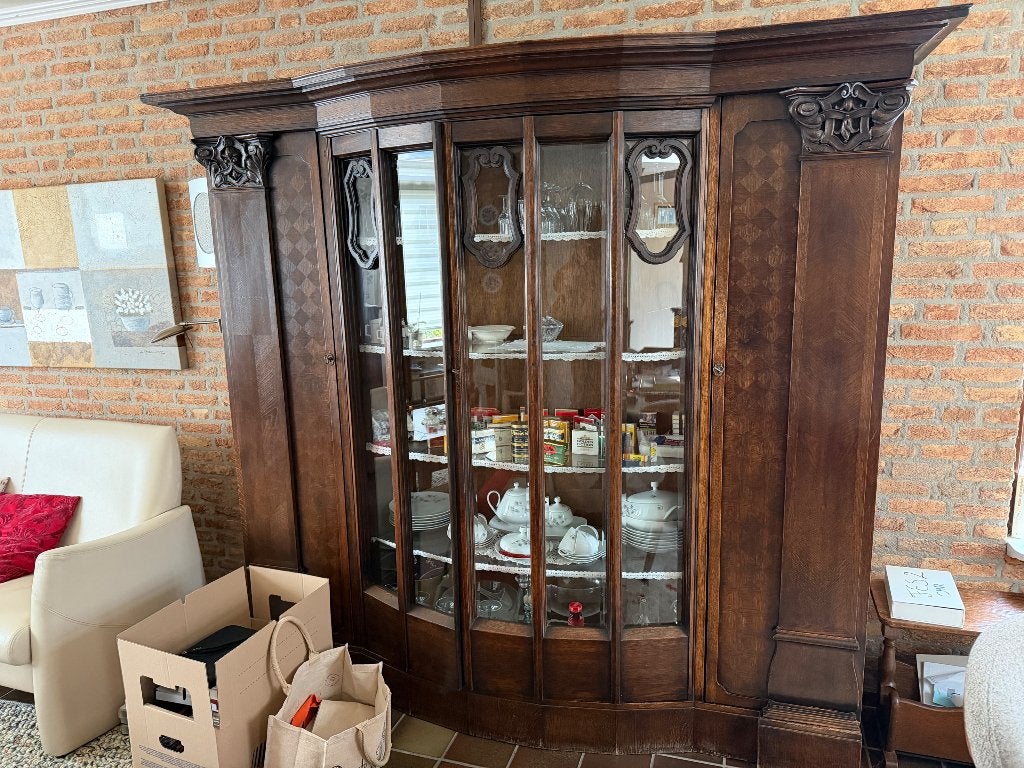 Vitrinekast antiek / oud, Antiek en Kunst, Ophalen