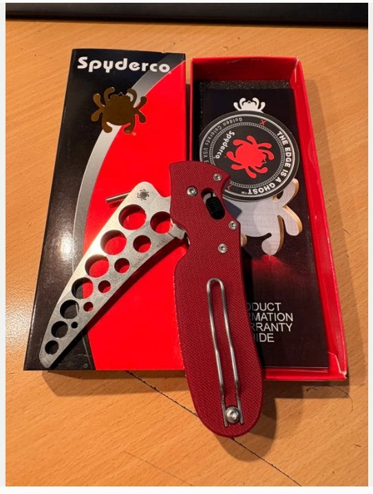 Spyderco Knives P'Kal Trainer Red G-10 Blunt Edge Stainless, Ophalen of Verzenden, Nieuw