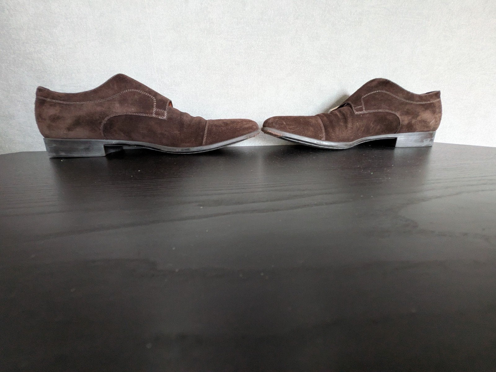 Santoni suède gespschoenen, Kleding | Heren, Bruin, Ophalen of Verzenden, Gespschoenen, Santoni