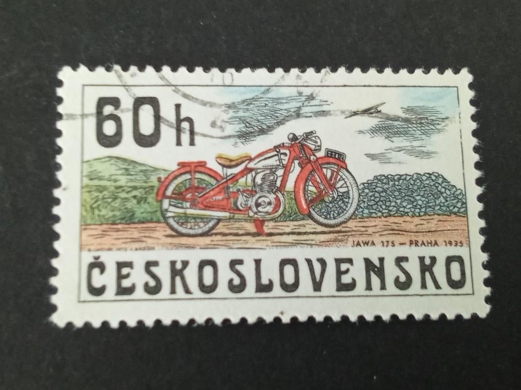 Tsjechoslowakije 142 - motorfiets 1935, Verzenden, Overige landen, Gestempeld