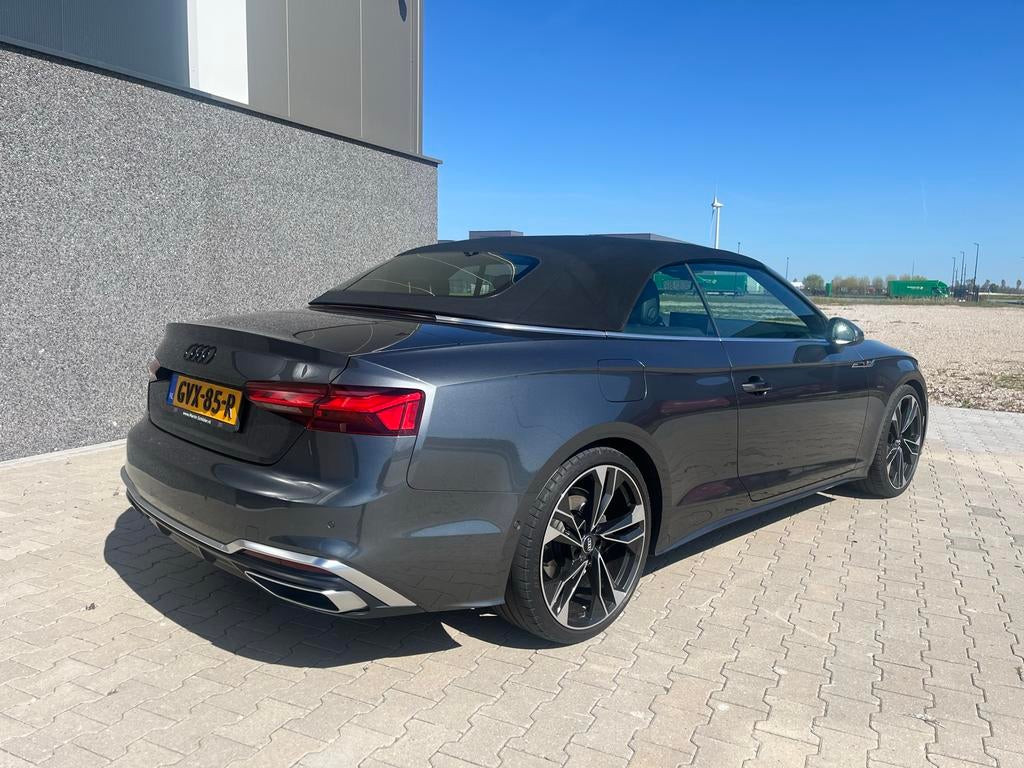 Audi A5 cabriolet 40 TFSI automaat S-line, Zwart, 4 stoelen, Leder en Stof, Particulier