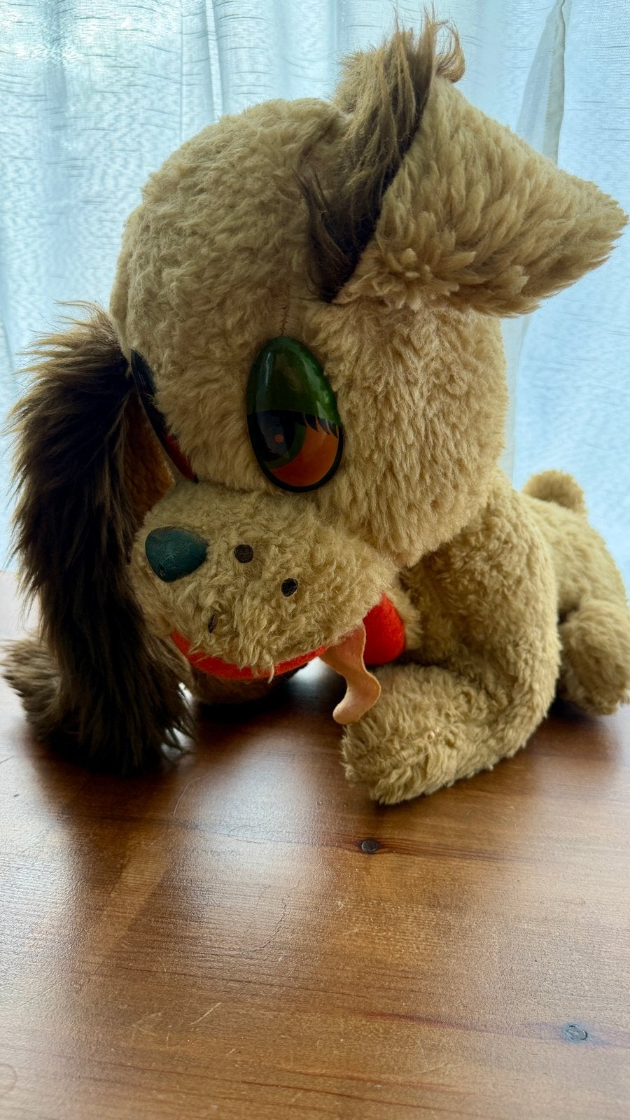 Vintage knuffelhond, ca. 50 jaar oud, Kinderen en Baby's, Speelgoed | Knuffels en Pluche, Ophalen, Gebruikt, Overige merken, Overige karakters