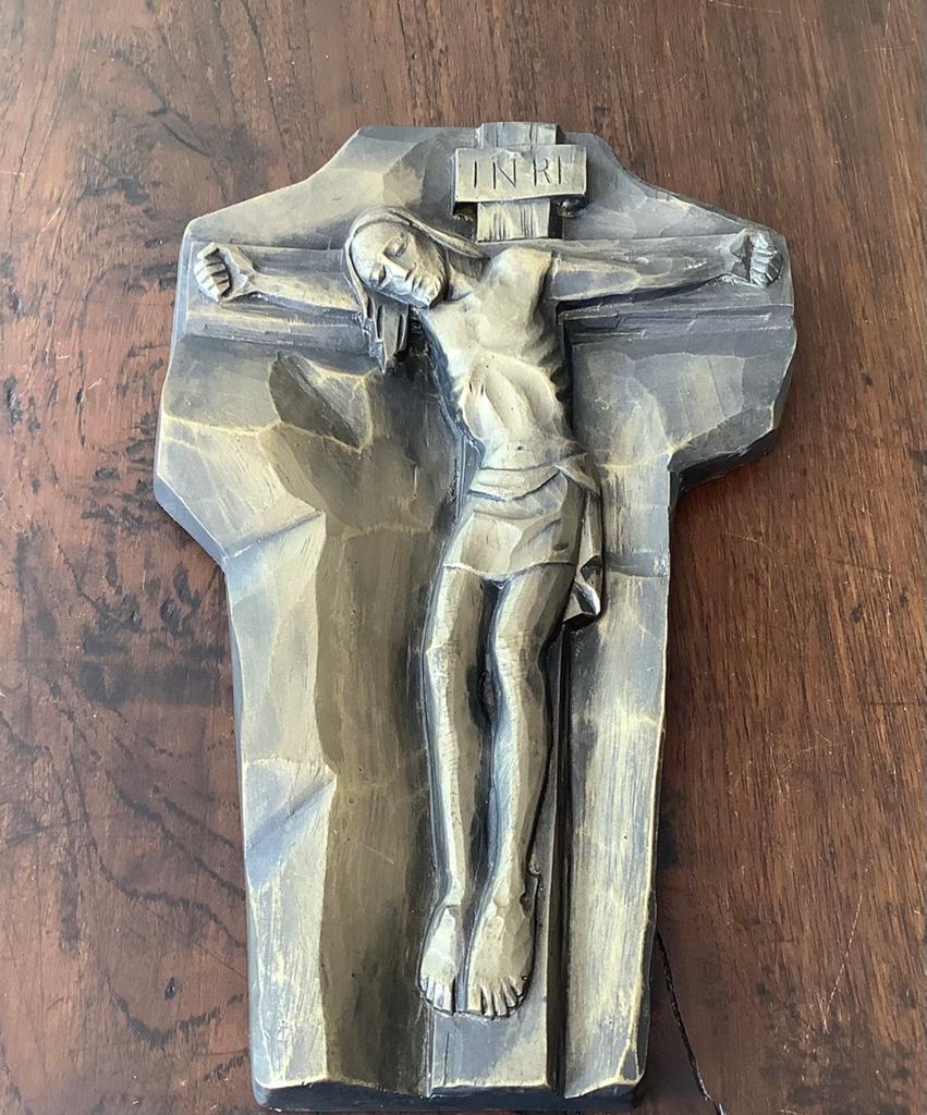 Art Deco kruisbeeld plaquette jaren 30, Antiek en Kunst, Ophalen of Verzenden