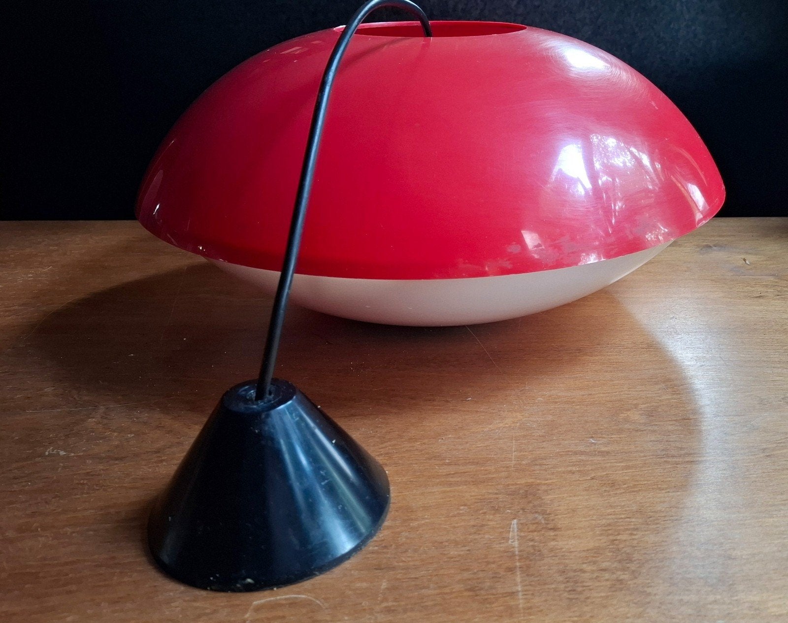 vintage 60s 70s space age plafondlamp, Huis en Inrichting, Lampen | Plafondlampen, Gebruikt, Kunststof, Ophalen of Verzenden