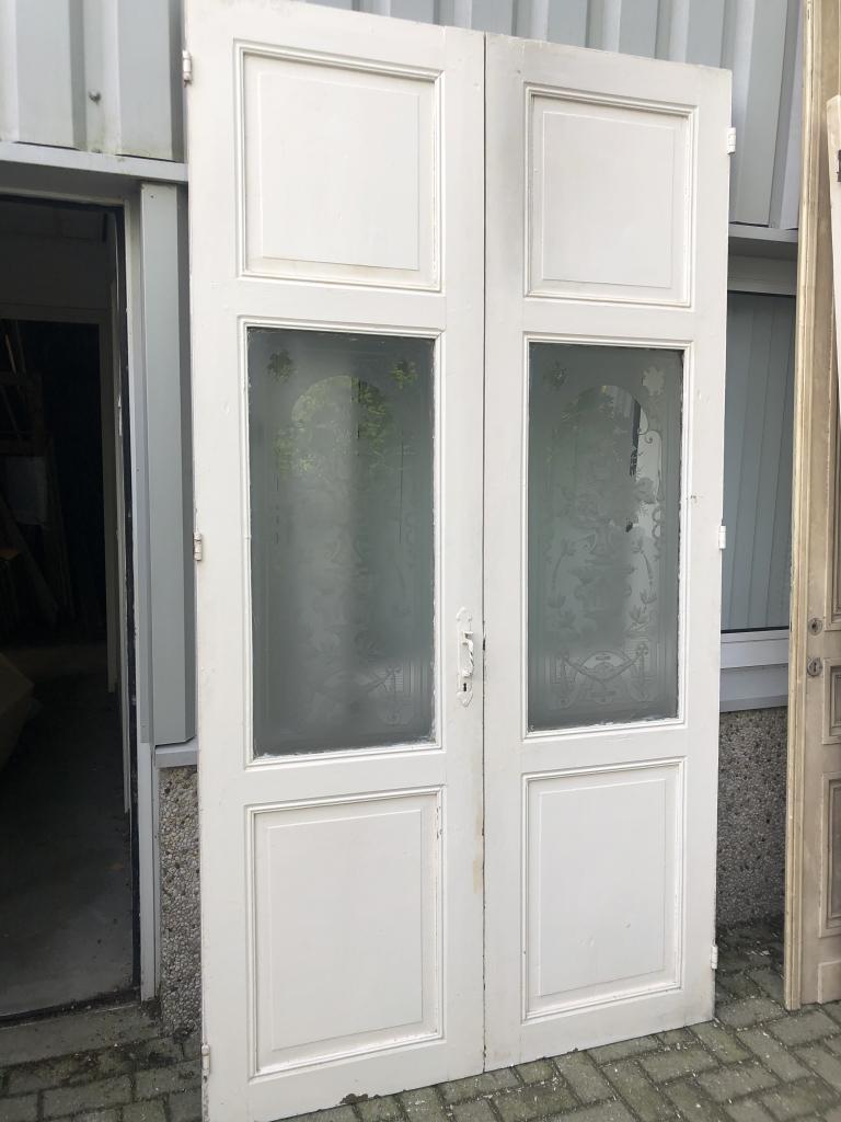 Prachtige ensuitedeuren met geetst glas  uit 1908, La belle porte, Jurgen.hoogenboezem@gmail.com, Binnendeur, Zo goed als nieuw