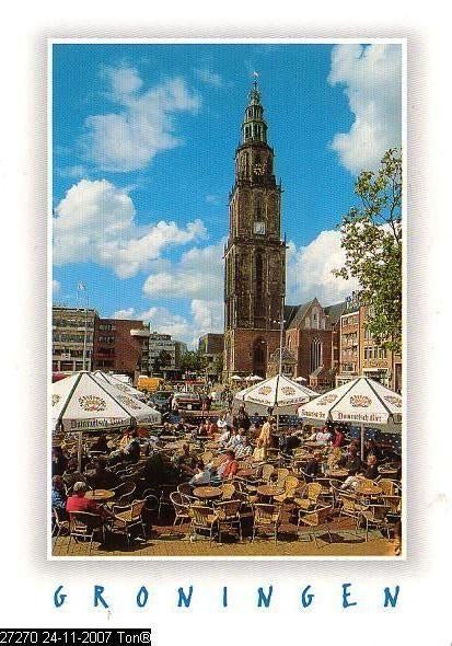 Ansichtkaart	Groningen	Martinitoren, Verzenden, 1980 tot heden, Gelopen, Groningen