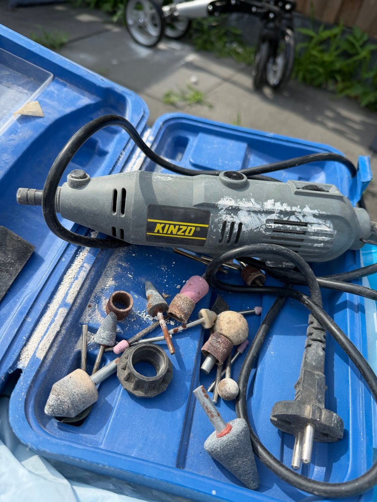 Kinzo Dremel met accessoires slijper, Ophalen of Verzenden, Gebruikt