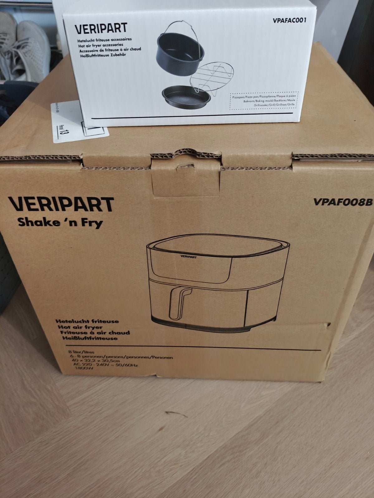 VERIPART Shake 'n Fry Hetelucht Friteuse met Accessoires, Witgoed en Apparatuur, Frituurpannen, 4 liter of meer, Ophalen of Verzenden