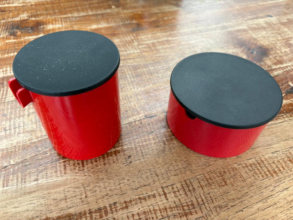 Stelton suikerpot en melkkan, Huis en Inrichting, Overige materialen, Overige typen, Ophalen of Verzenden, Zo goed als nieuw