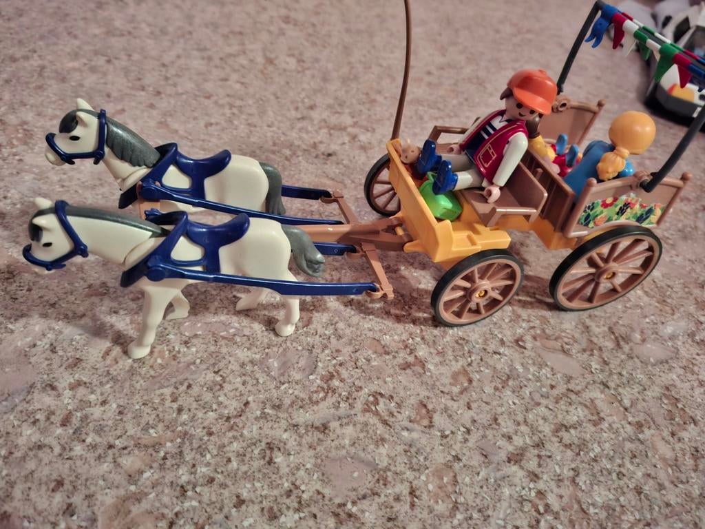Playmobil paarden met koets, Ophalen of Verzenden