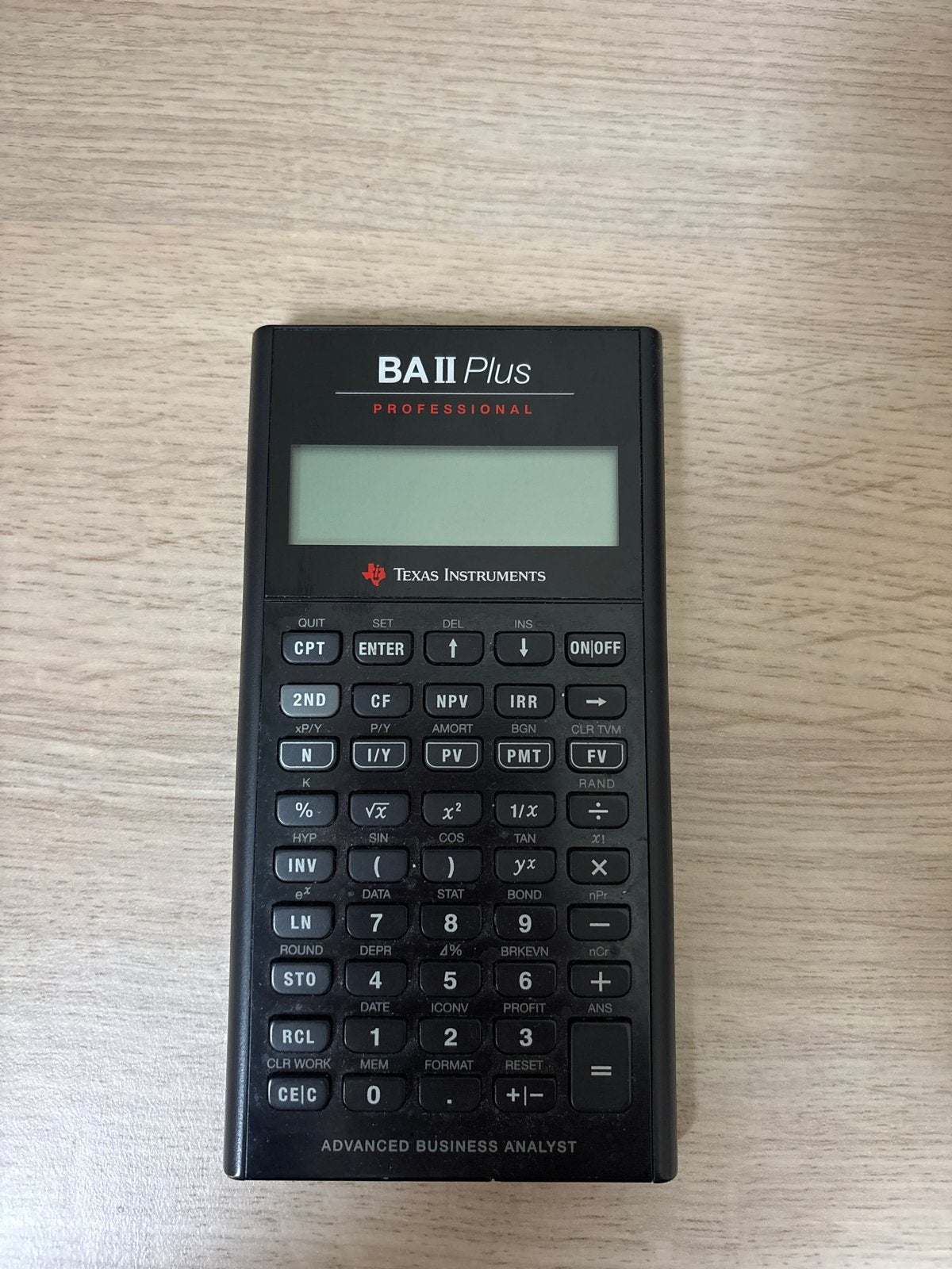 Texas Instruments BA II Plus professional, Ophalen