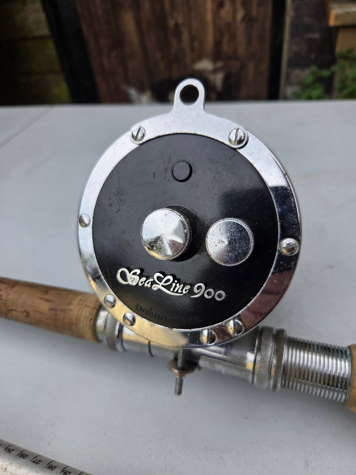 big game rod,reel en accessoires, Ophalen, Gebruikt, Complete hengel