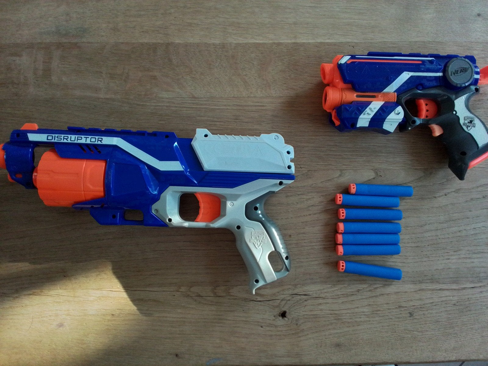 Nerf set met 2 pistolen en 8 pijltjes, Ophalen, Gebruikt, Jongen of Meisje