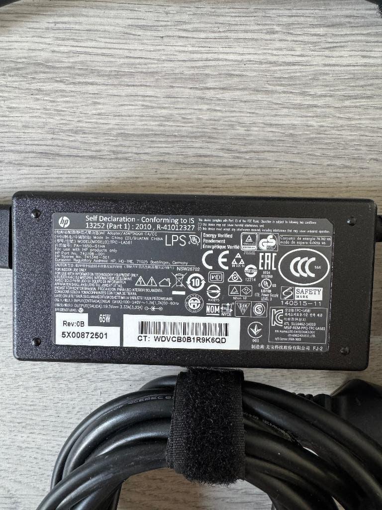 HP Adapter Thin Client T520 T620 T630 65 watt Origineel, Computers en Software, Ophalen of Verzenden, Zo goed als nieuw