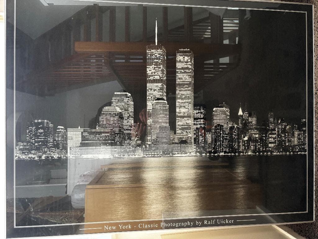 Ingelijste foto New York Twin Towers van Ralf Uicker, Ophalen