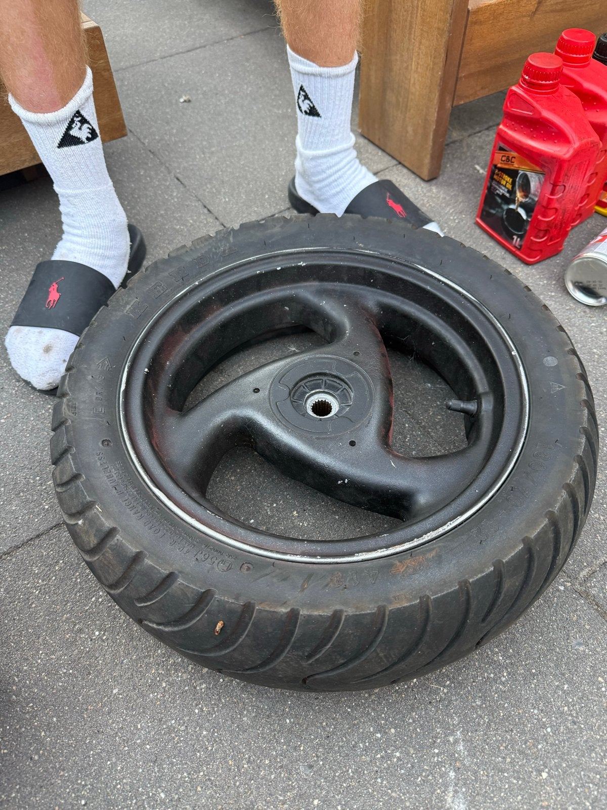 Scooter achterwiel met band - Kenda 130/70-12, Ophalen of Verzenden, Gebruikt, Overige typen