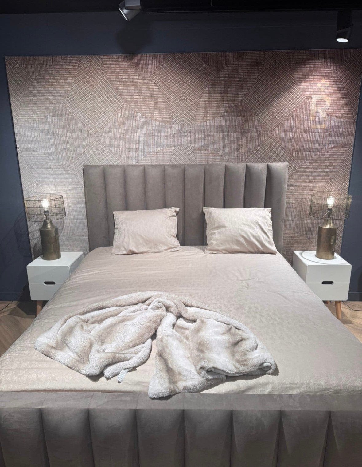 2 Originele Vintage Riviera Maison Tafellampen – Set, Goud, Ophalen of Verzenden, Zo goed als nieuw, Riviera Maison