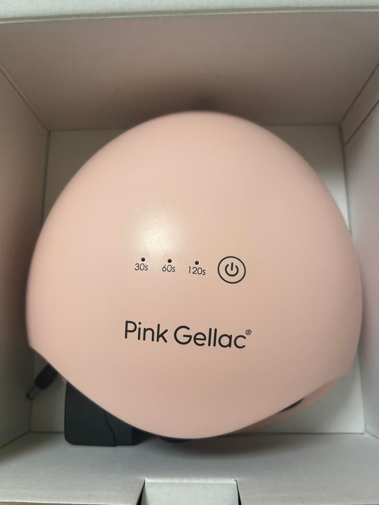 Pink gellac lamp met kleurtjes, Ophalen, Zo goed als nieuw, Roze, Handen en Nagels