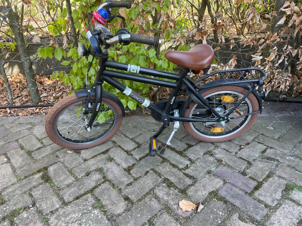 Stoere Alpina Cargo jongensfiets 16 inch, Fietsen en Brommers, Ophalen, Gebruikt, Velgrem, 16 tot 20 inch
