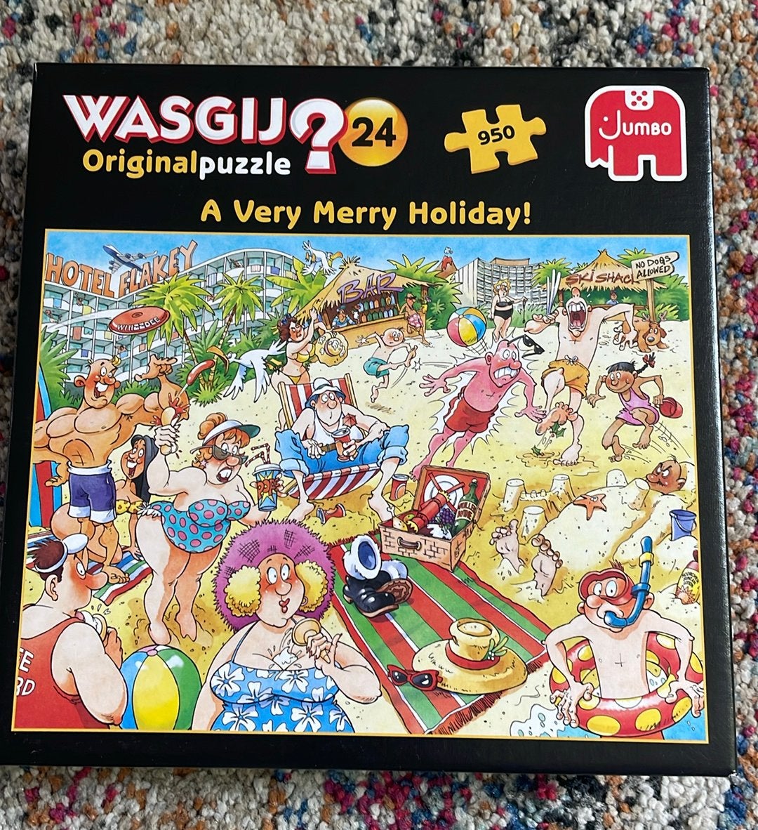 Wasgij puzzel A Very Merry Holiday 950 stukjes, Hobby en Vrije tijd, Ophalen of Verzenden, 500 t/m 1500 stukjes, Zo goed als nieuw