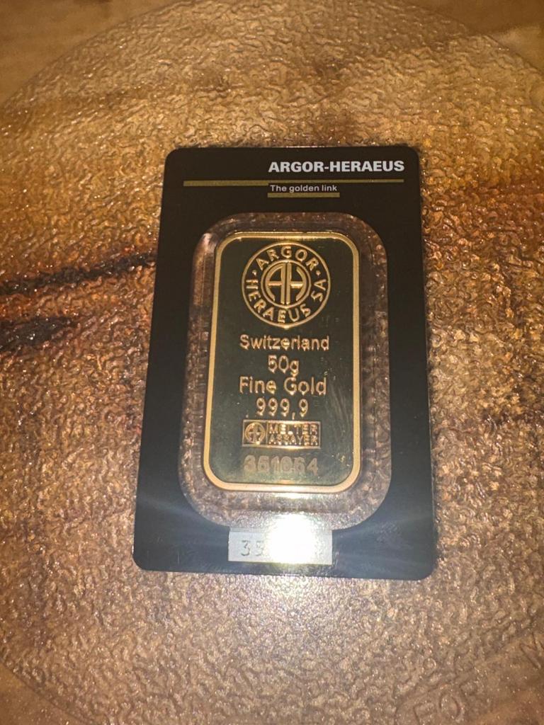 Goud 50g Baar 999,9, Postzegels en Munten, Ophalen of Verzenden, Goud