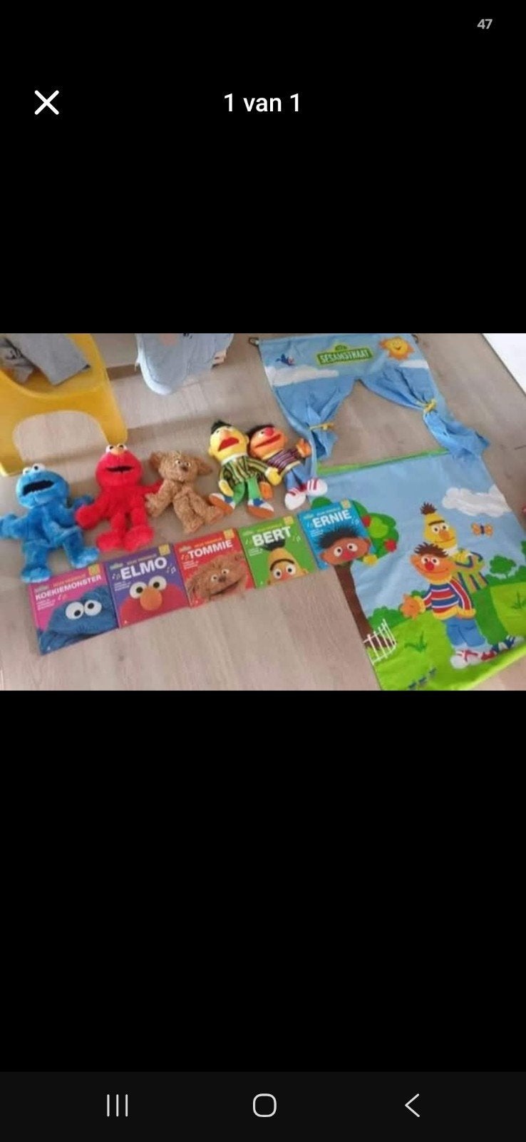 Sesamstraat knuffels, boeken en theater., Overige merken, Overige karakters, Overige typen, Ophalen of Verzenden