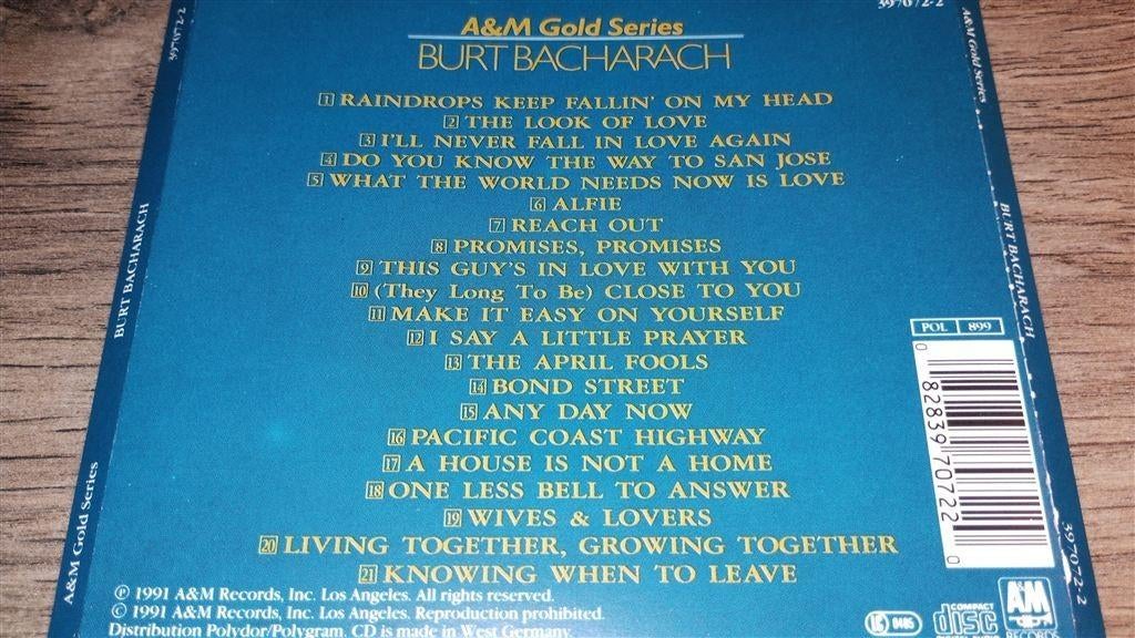 Burt Bacharach - A&M Gold Series, Ophalen of Verzenden, 1960 tot 1980, Zo goed als nieuw, Jazz