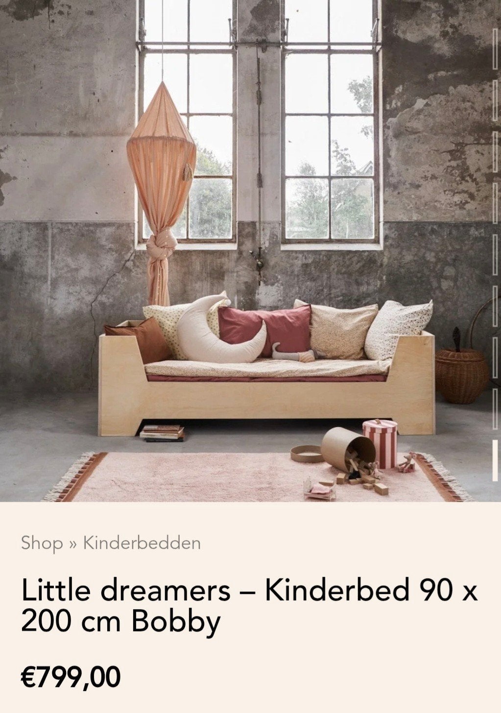 Little dreamers - kinderbed Bobby 90 x 200 cm, Ophalen