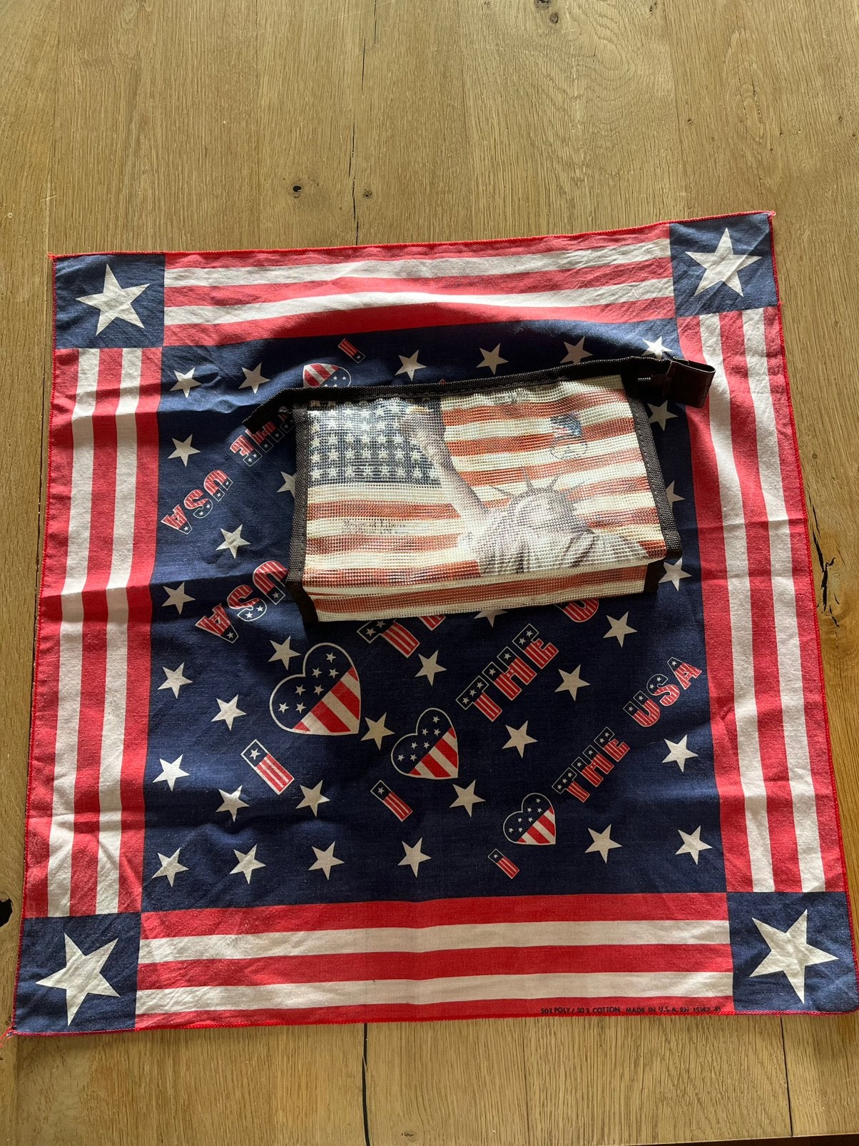 I love the USA bandana doek vlag. Toilettas Amerika., Ophalen of Verzenden, Heer of Dame