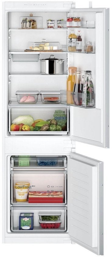 Siemens KI86V5SE0 iQ100 Inbouw Koel-vriescombinatie, Witgoed en Apparatuur, 200 liter of meer, Met aparte vriezer, Zo goed als nieuw